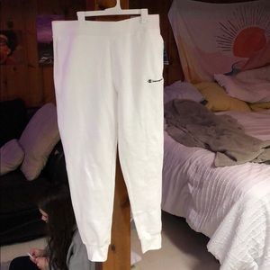 champion white joggers